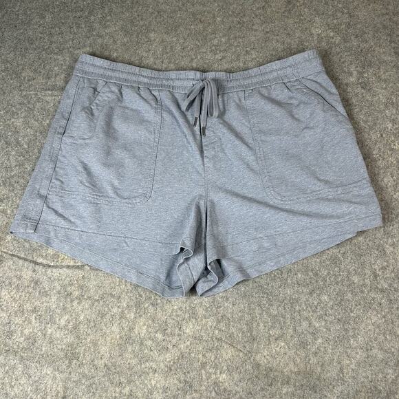 Athleta Farallon Heathered Sweat Shorts Womens 26 Light Blue Athleisure Lounge - Picture 1 of 8